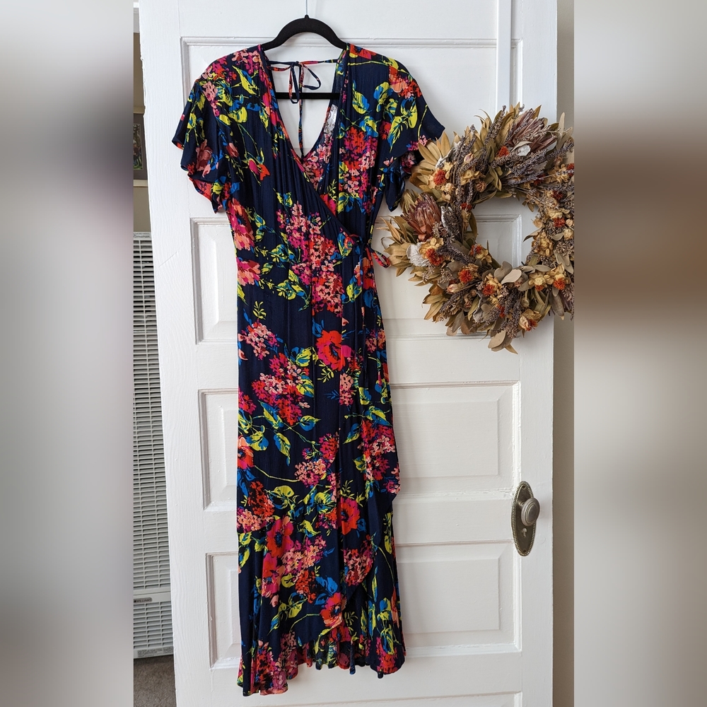 Floral wrap dress